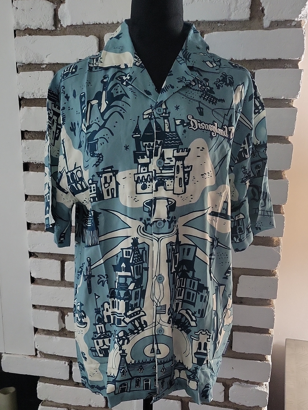 Disney 70th Disneyland Graphic Button Down Shirt
